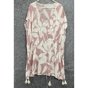 Poolside Paradiso‎ Caftan XL/2XL Tassel Tie Beach Coverup Boho Resortwear